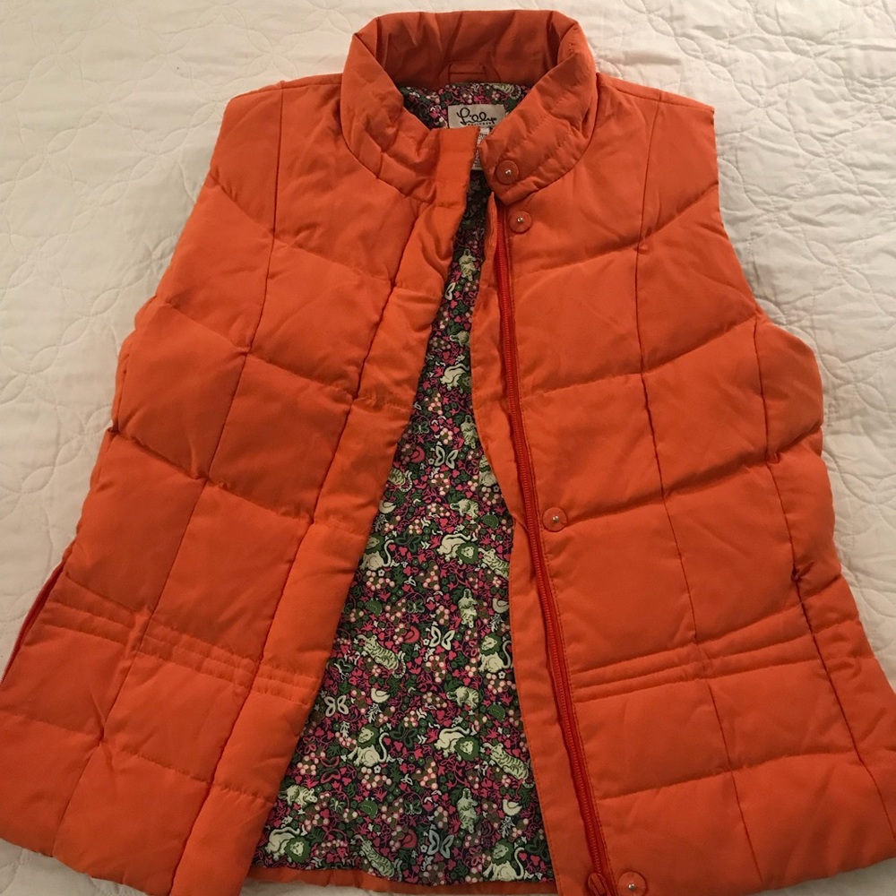 Lilly Pulitzer orange all weather vest